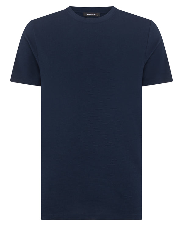Remus Uomo Short Sleeve Casual T-Shirt - Navy