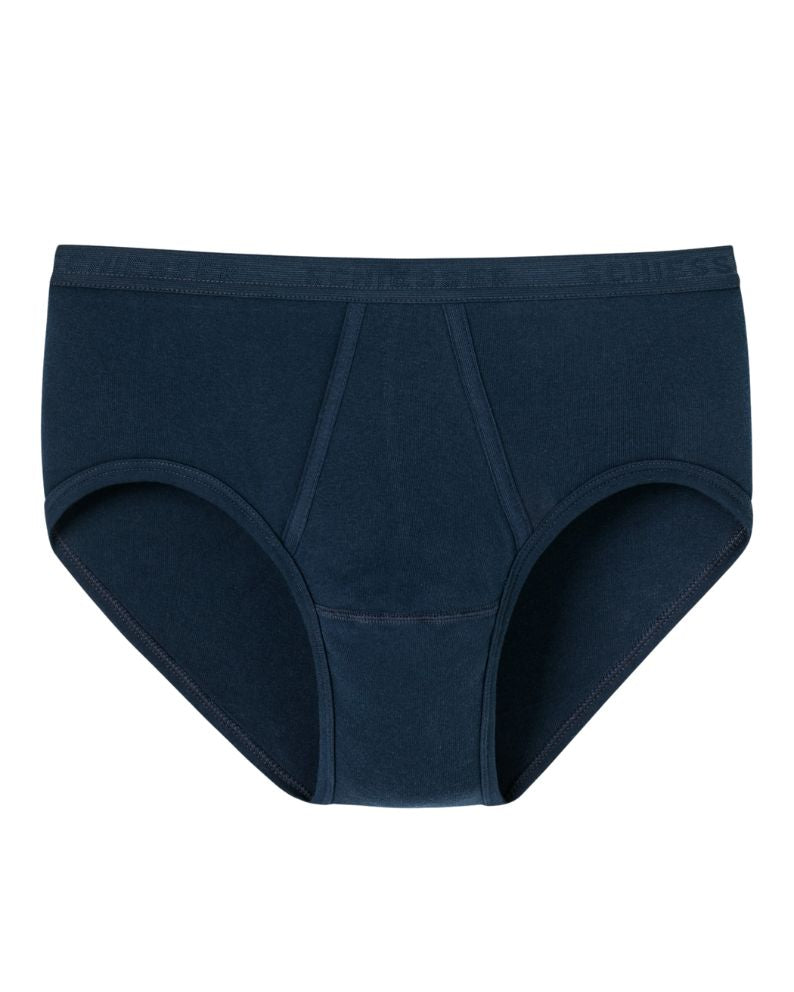 Schiesser Sport briefs with fly, fine rib - Original Classics - Navy