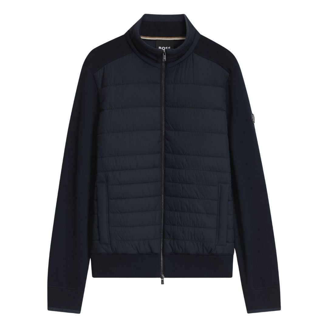 Boss Black Zip Thru Hybrid - H-Facente - Blue