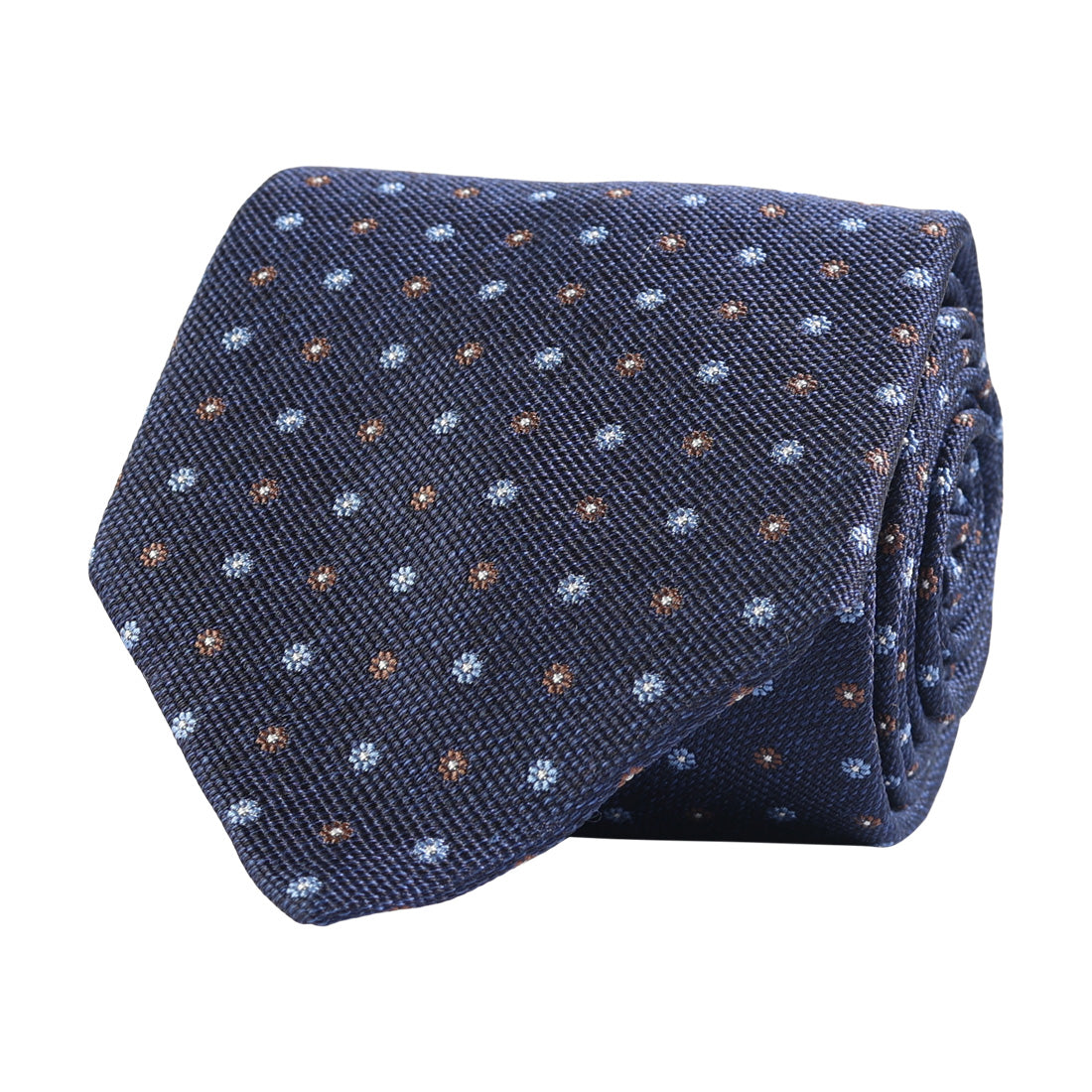 Amanda christensen 100% Silk Mini-Floral Design Tie - Navy