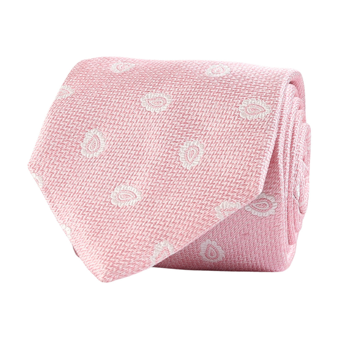 Amanda Christensen 100% Silk Paisley Drop Design Tie - Pink