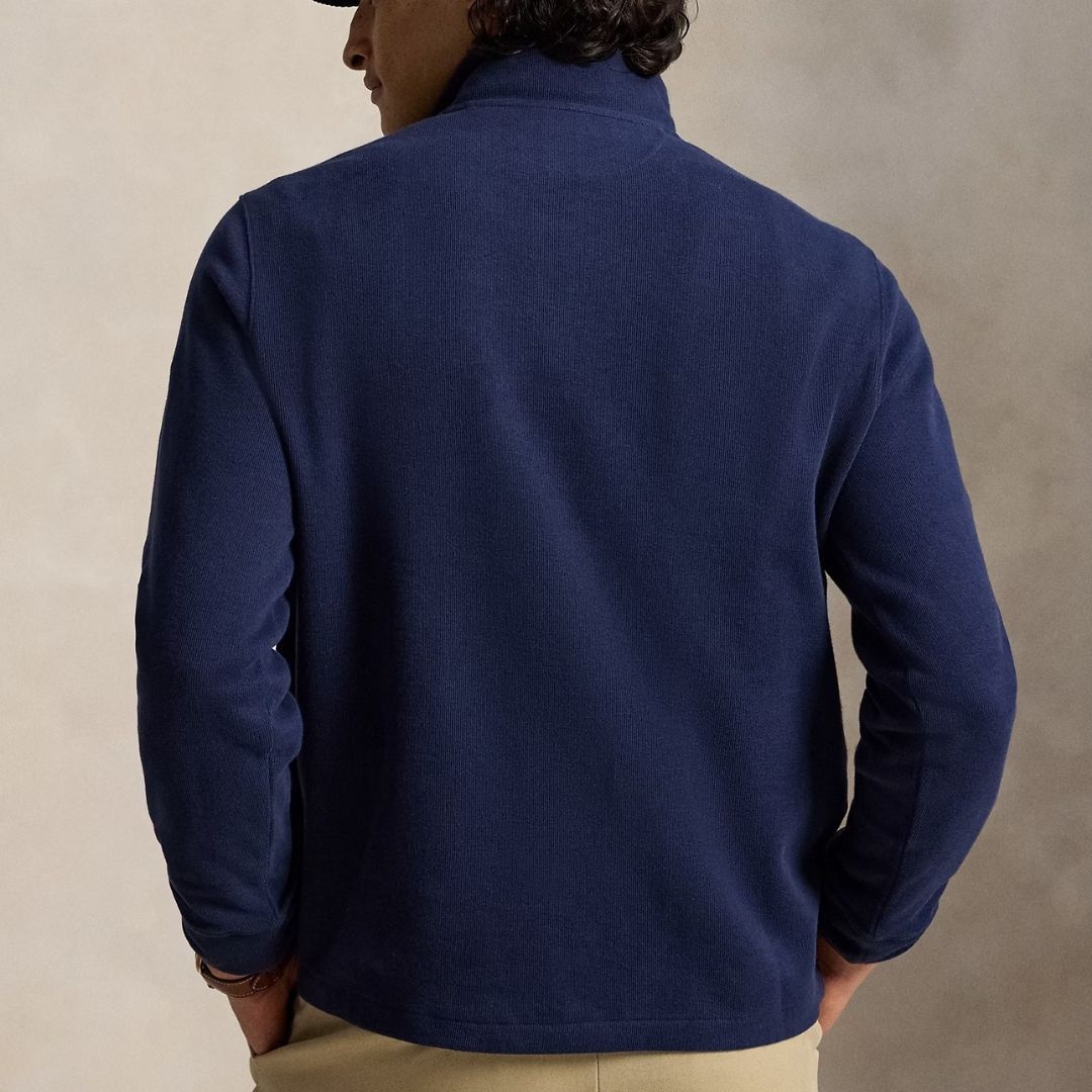 Polo Ralph Lauren Estate-Rib Quarter-Zip Pullover - Navy