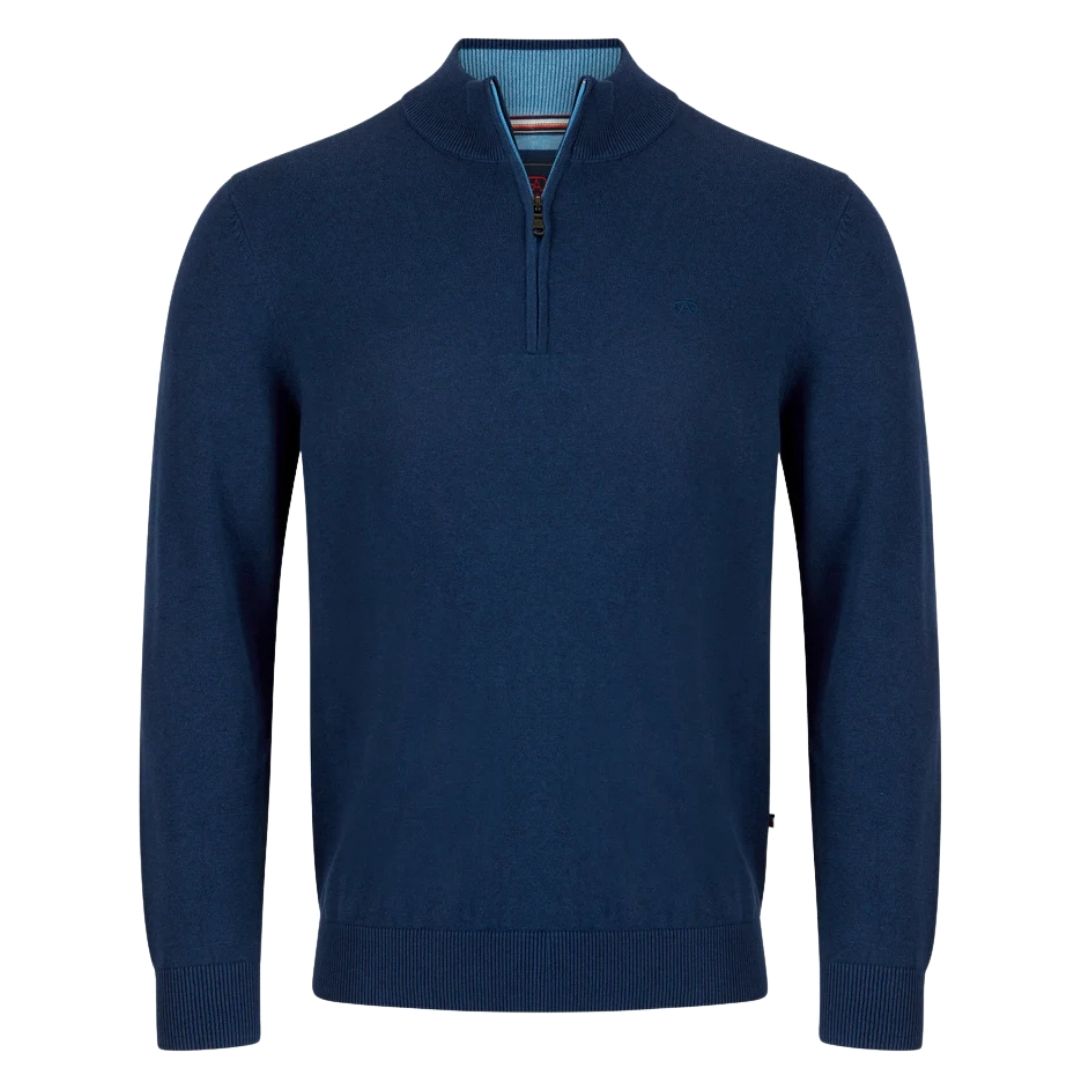 Andre Tory Zip Neck Knit - INK