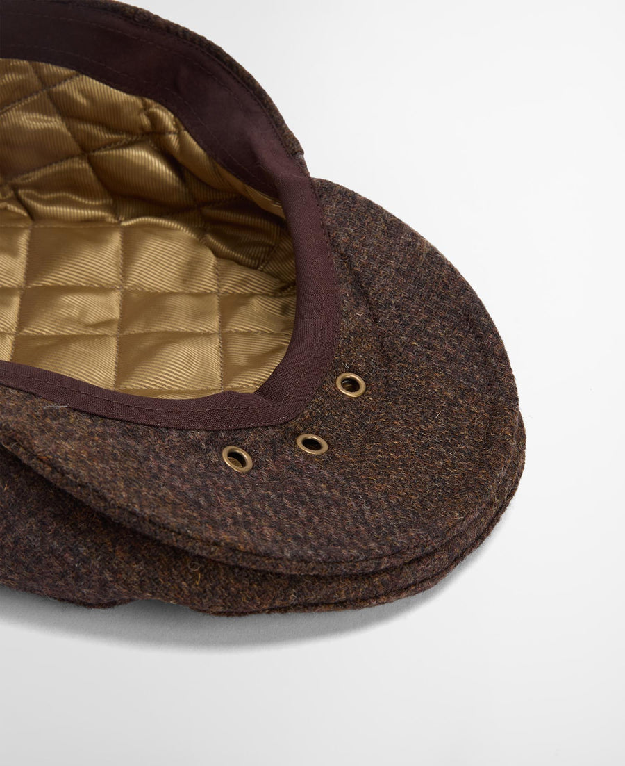 Barbour Deveron Tweed Flat Cap - Brown