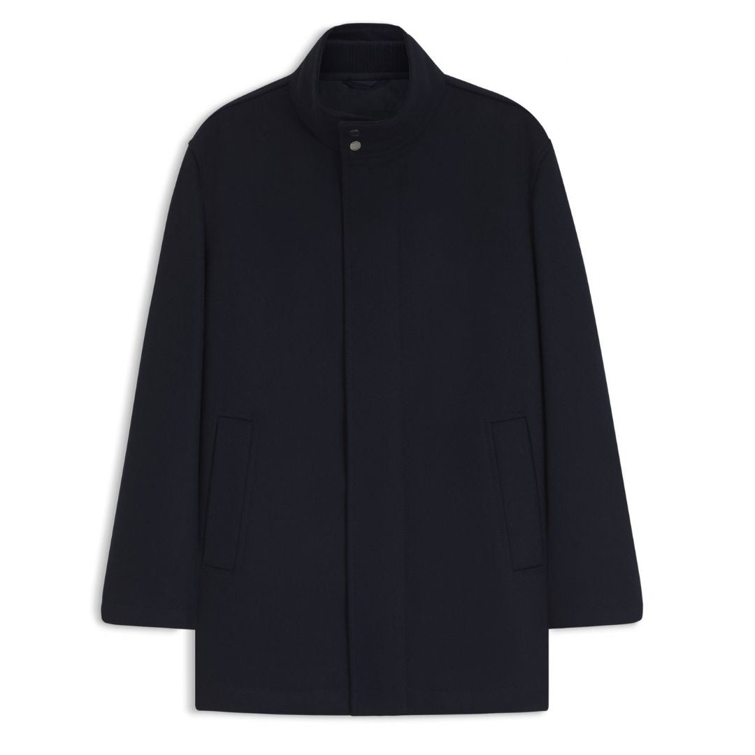 BOSS Stand Collar Formal Coat – Blue