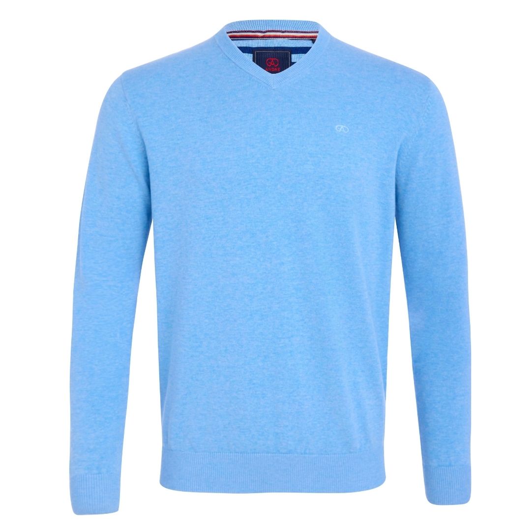 Andre Valencia V-Neck Knit - Blue
