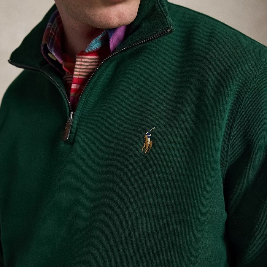 Polo Ralph Lauren Estate-Rib Quarter-Zip Pullover - Green