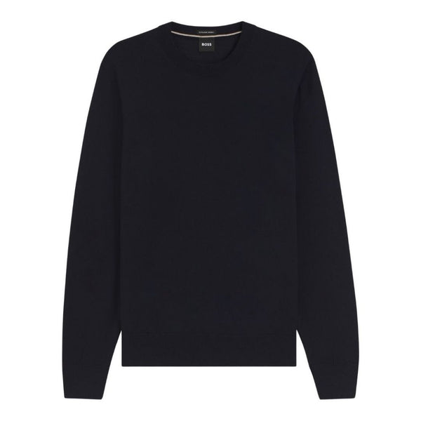 BOSS Black H-Leno Merino Wool Sweater – Dark Blue