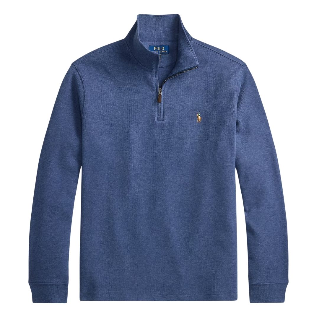 Polo Ralph Lauren Estate-Rib Quarter-Zip Pullover - Blue