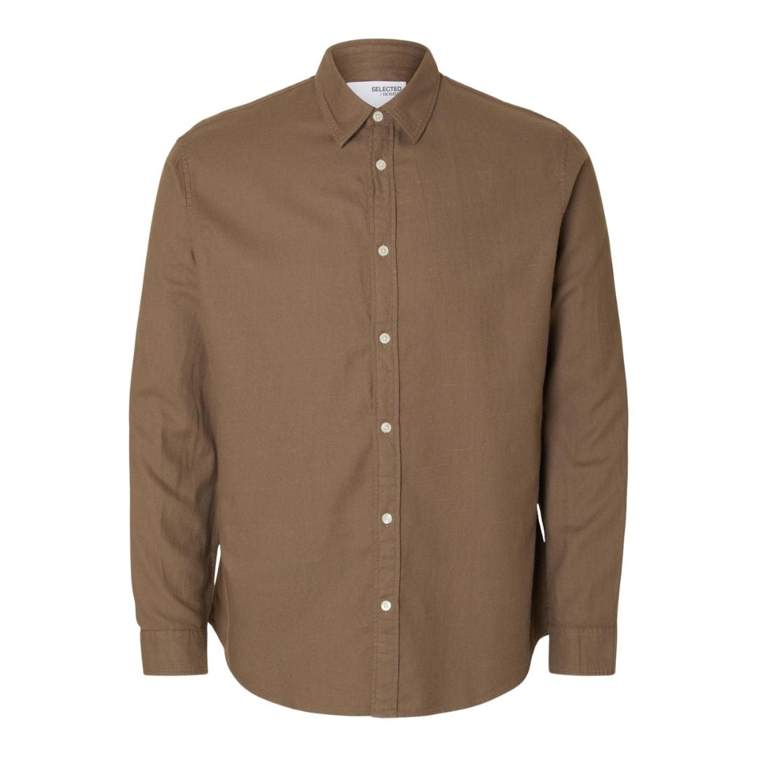Selected Homme Flannel Shirt - Tan