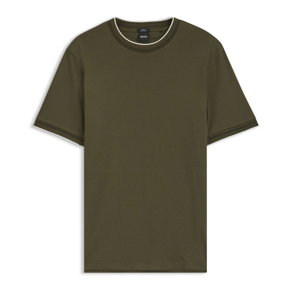 BOSS Slim Fit Cotton Crew-Neck T-Shirt – Green