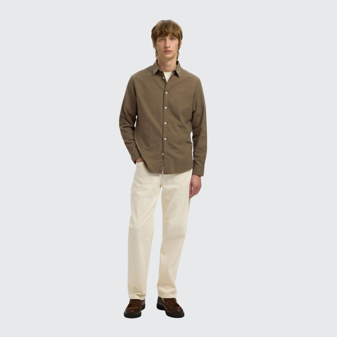 Selected Homme Flannel Shirt - Tan