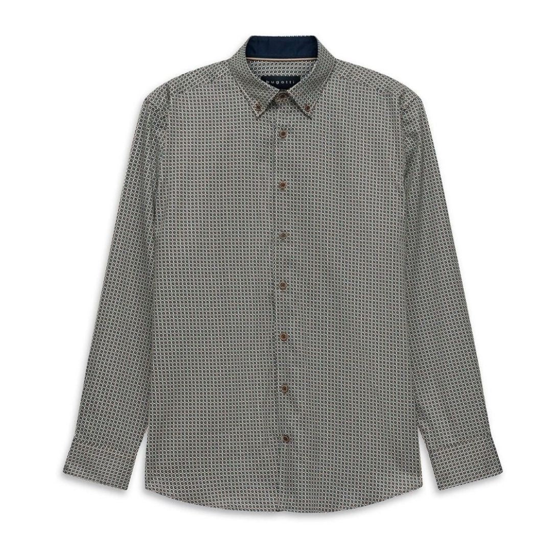 Bugatti Casual Shirt Long Sleeve - Beige
