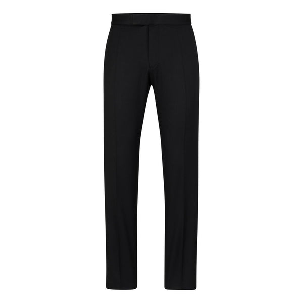 BOSS Slim Fit Virgin Wool Tuxedo Trousers – Black