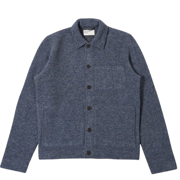 Universal Works Slate Blue Wool Fleece Uniform Jacket - Blue