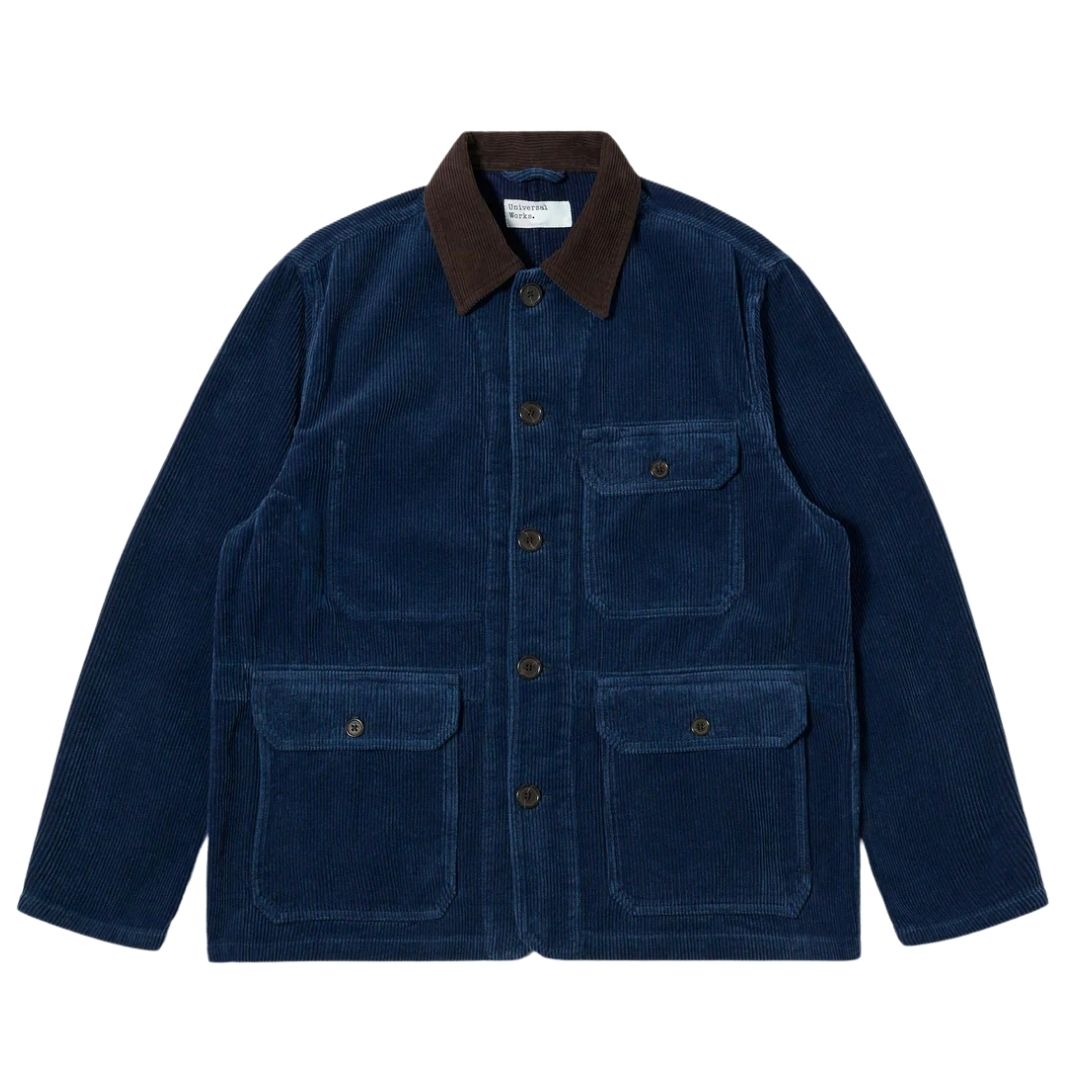 Universal Works Indigo Recycled Cord Utility Jacket - Indigo