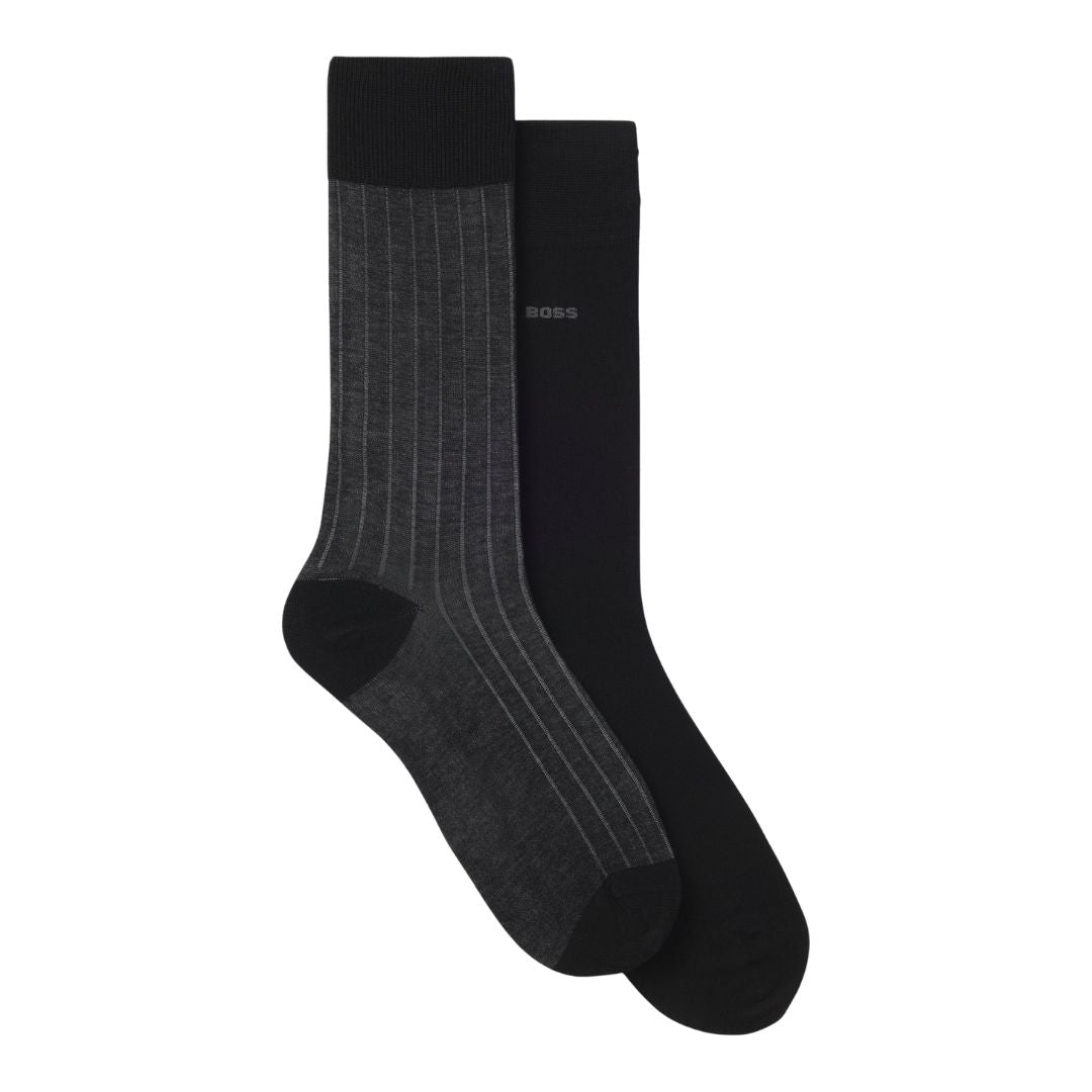Boss 2P RS Rib Stve MC Sock - Black