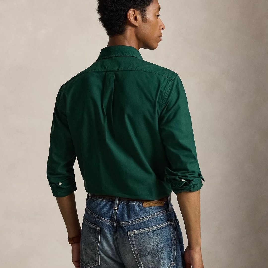 Polo Ralph Lauren Custom Fit Garment-Dyed Oxford Shirt - Green