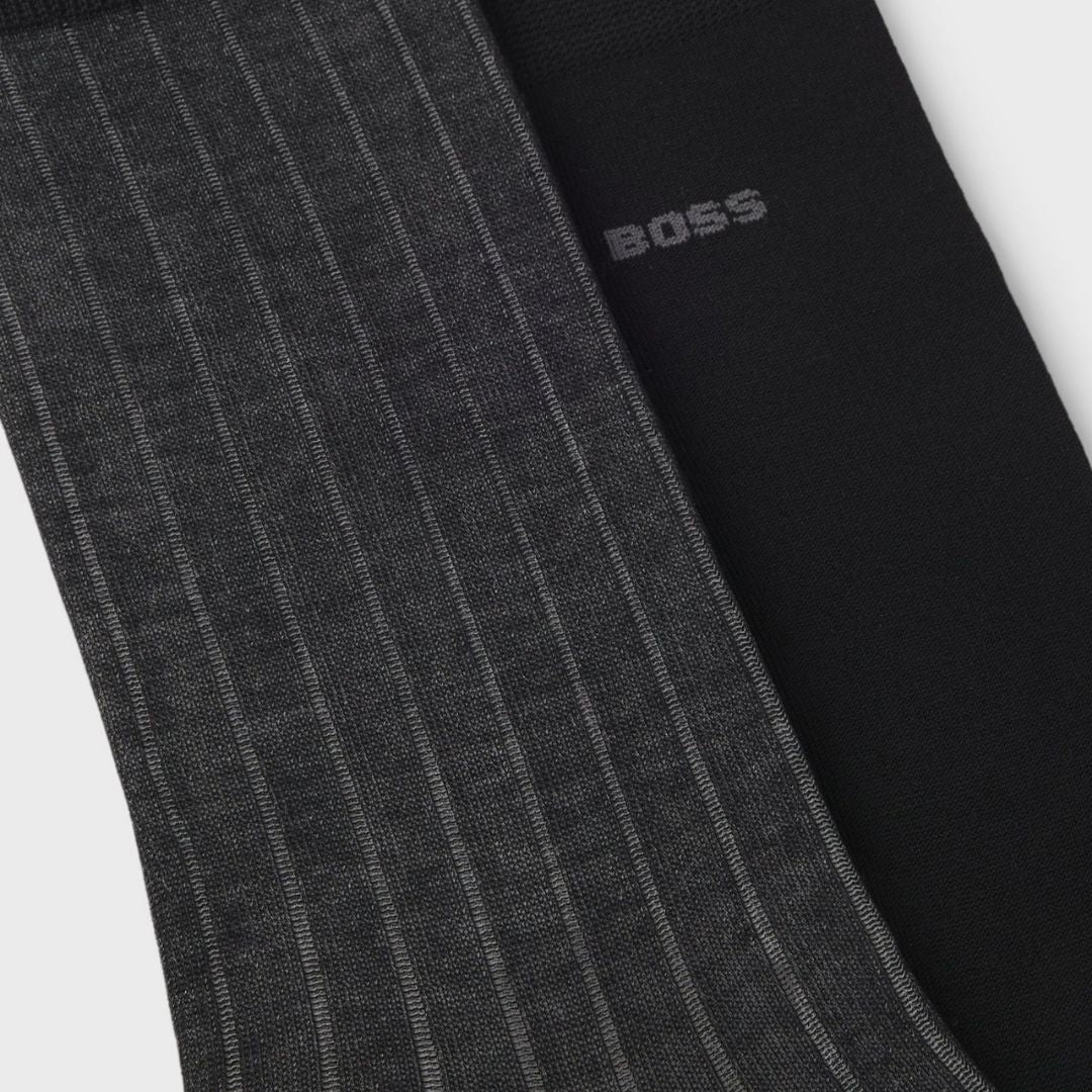 Boss 2P RS Rib Stve MC Sock - Black