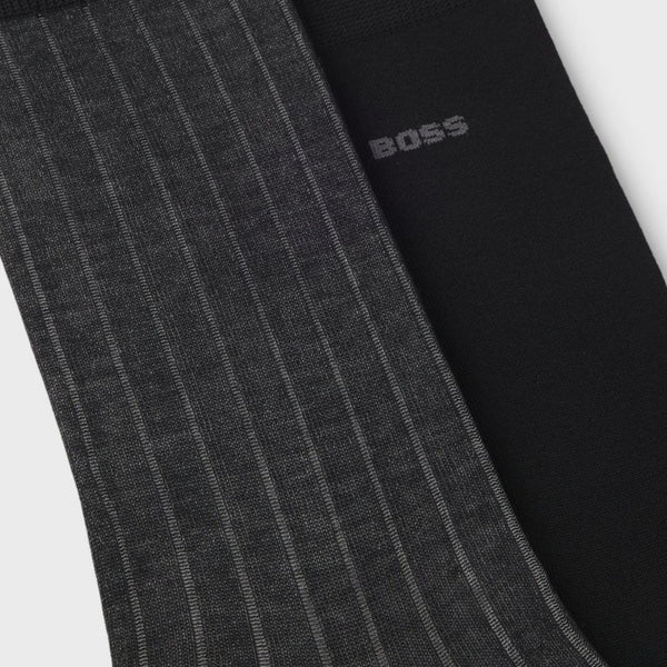 Boss 2P RS Rib Stve MC Sock - Black