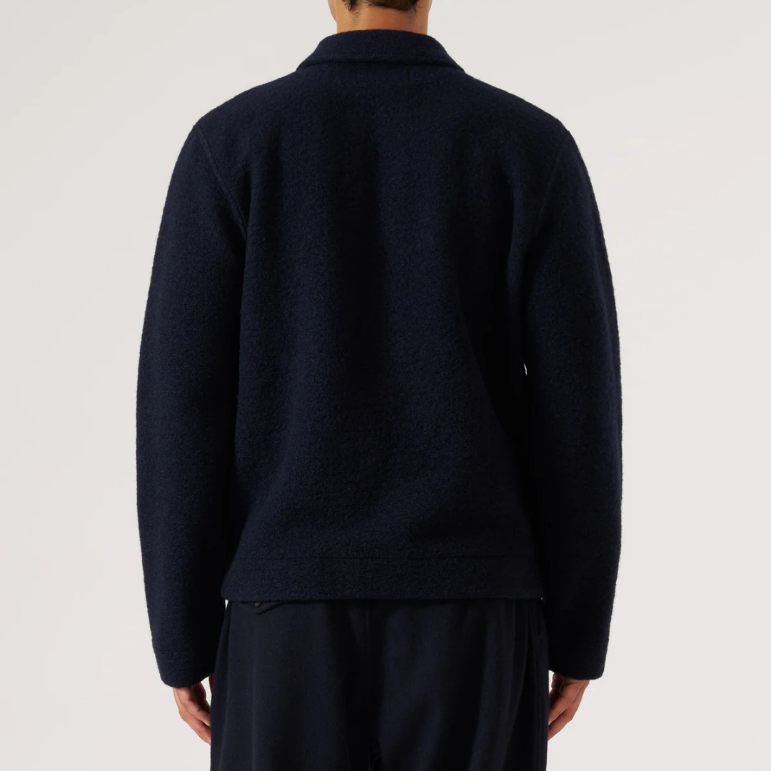 Universal Works Navy Wool Fleece Uniform Jacket Navy