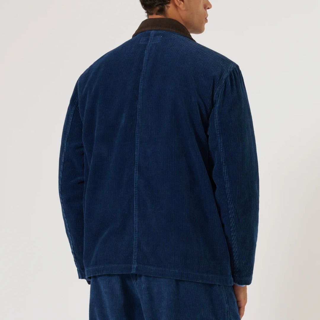 Universal Works Indigo Recycled Cord Utility Jacket - Indigo