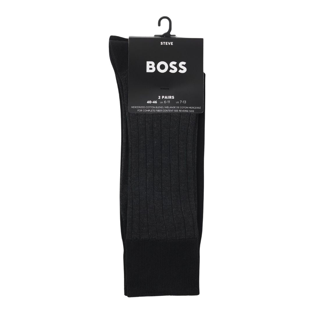 Boss 2P RS Rib Stve MC Sock - Black
