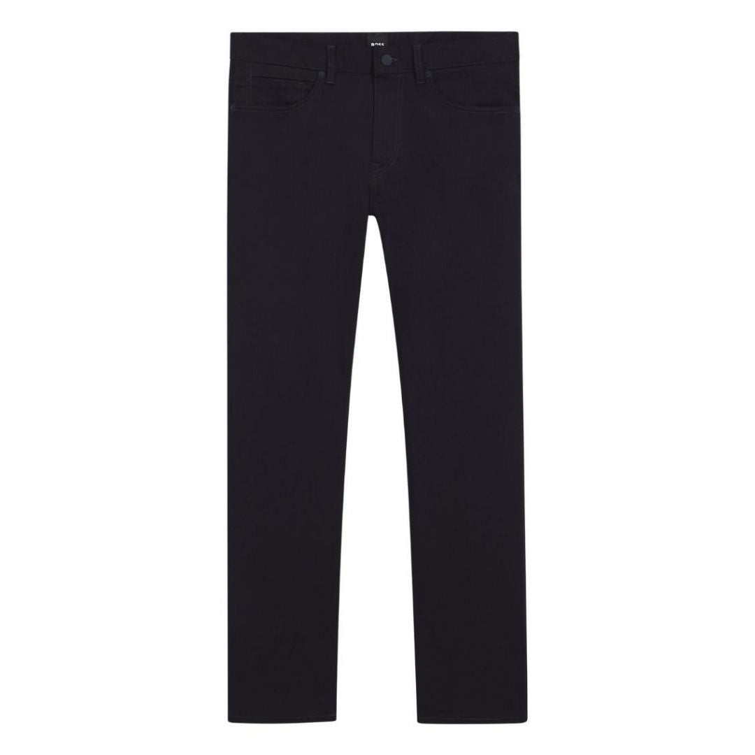 BOSS Black Delaware Slim Fit Twill Trousers – Dark Blue