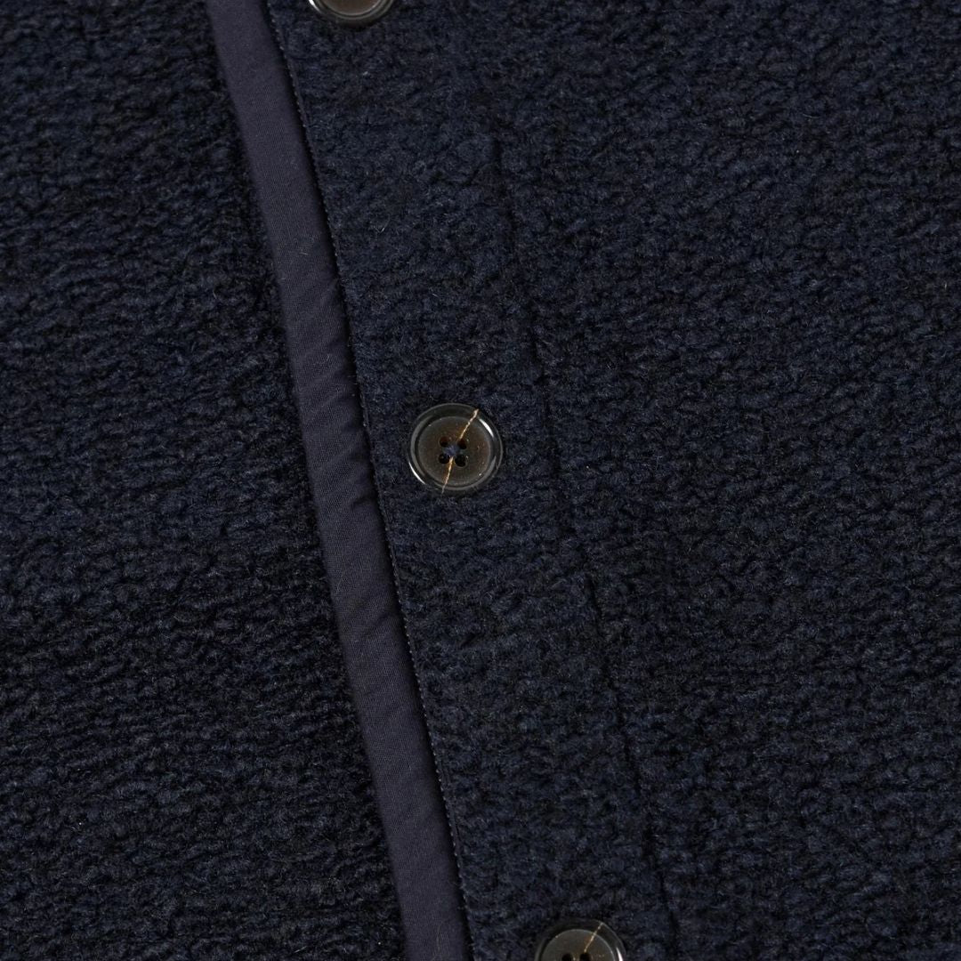 Universal Works Navy Alvar Fleece Lancaster Jacket - Navy