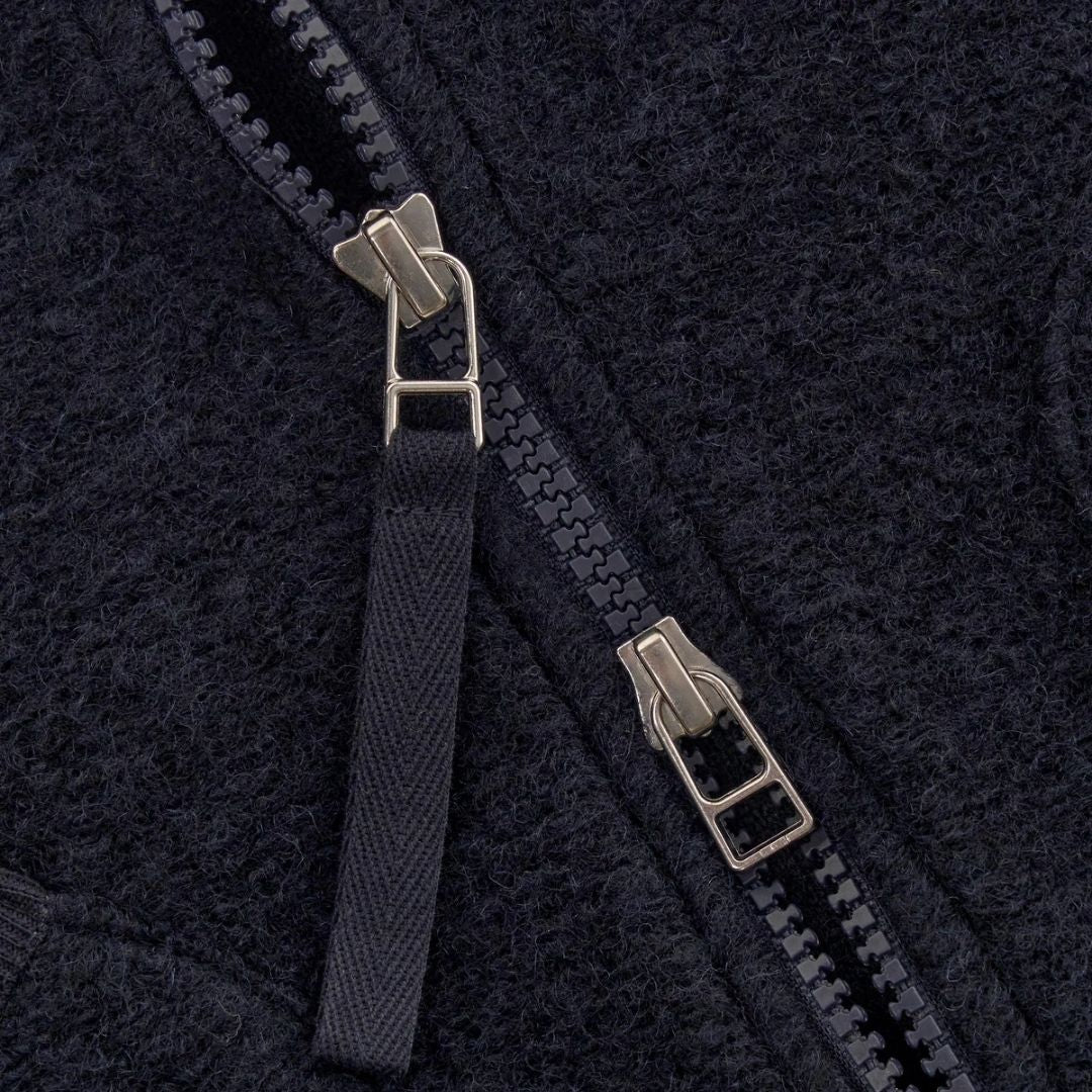 Universal Works Navy Wool Fleece Zip Waistcoat - Navy