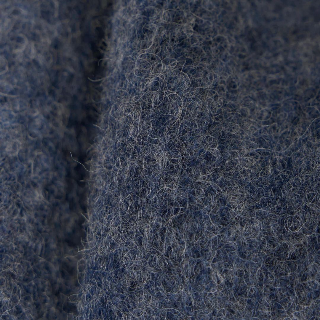 Universal Works Slate Blue Wool Fleece Uniform Jacket - Blue