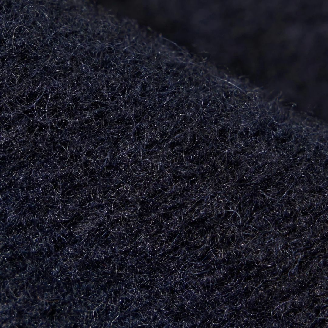 Universal Works Navy Wool Fleece Zip Waistcoat - Navy