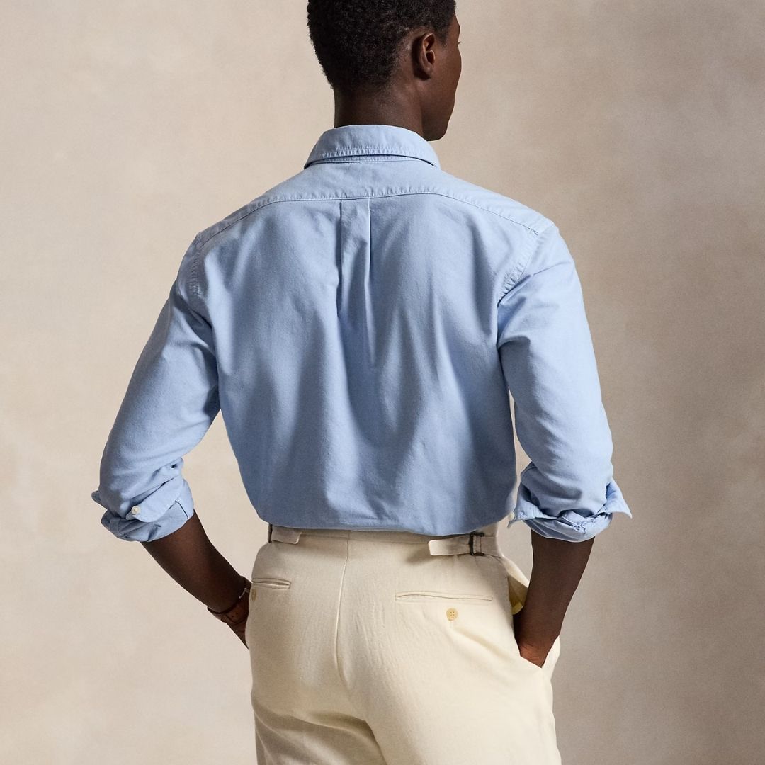 Polo Ralph Lauren Custom Fit Garment-Dyed Oxford Shirt - Blue