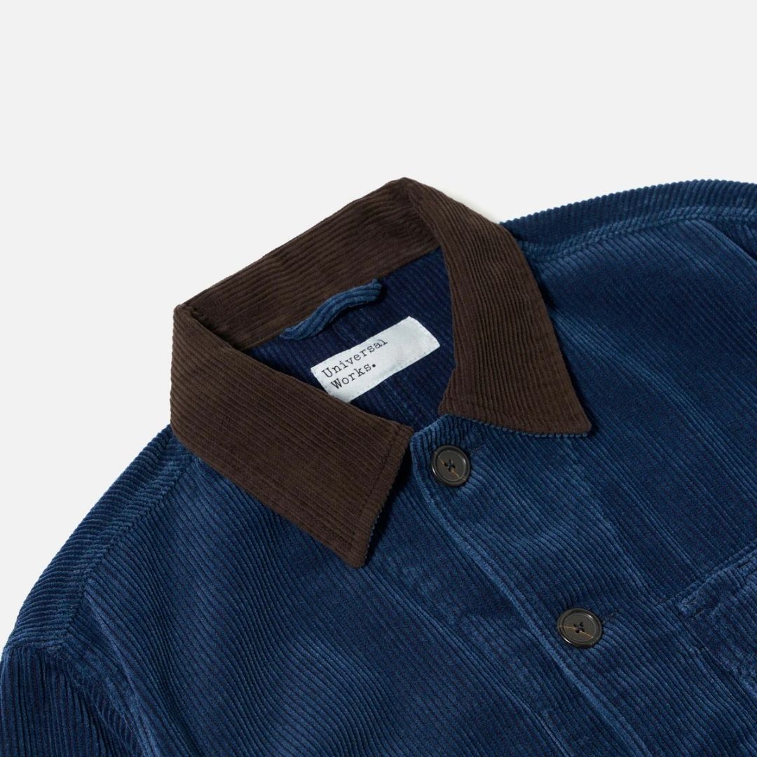 Universal Works Indigo Recycled Cord Utility Jacket - Indigo