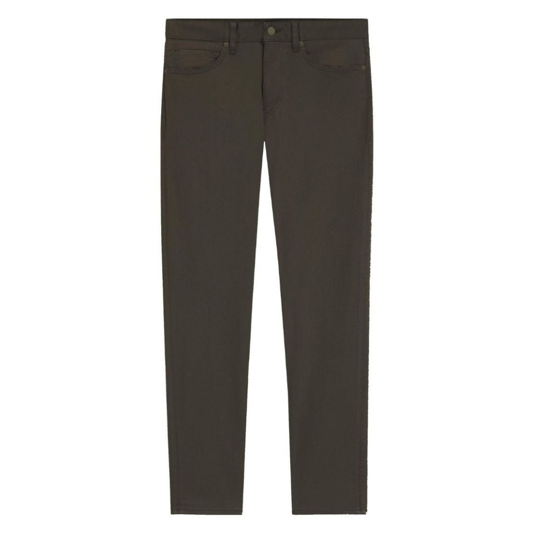 BOSS Delaware Slim Fit Twill Trousers – Green