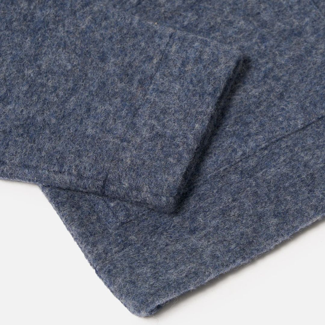 Universal Works Slate Blue Wool Fleece Uniform Jacket - Blue