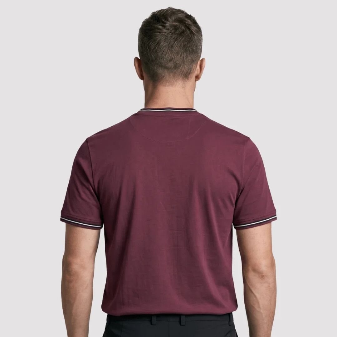 BOSS Green Striped Stretch-Cotton T-Shirt – Pink