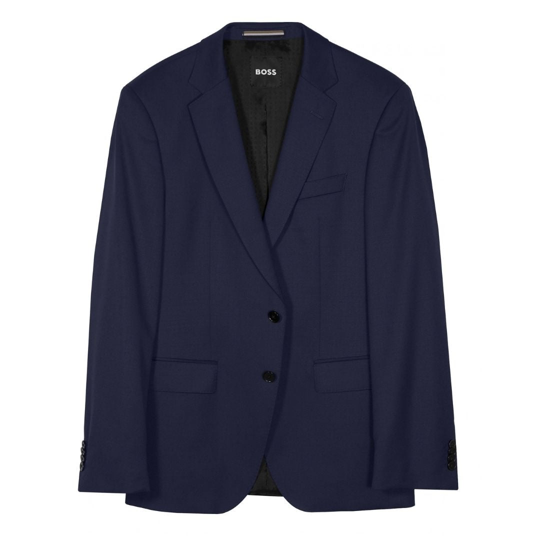 BOSS Slim Fit Virgin Wool Serge Suit Jacket – Navy