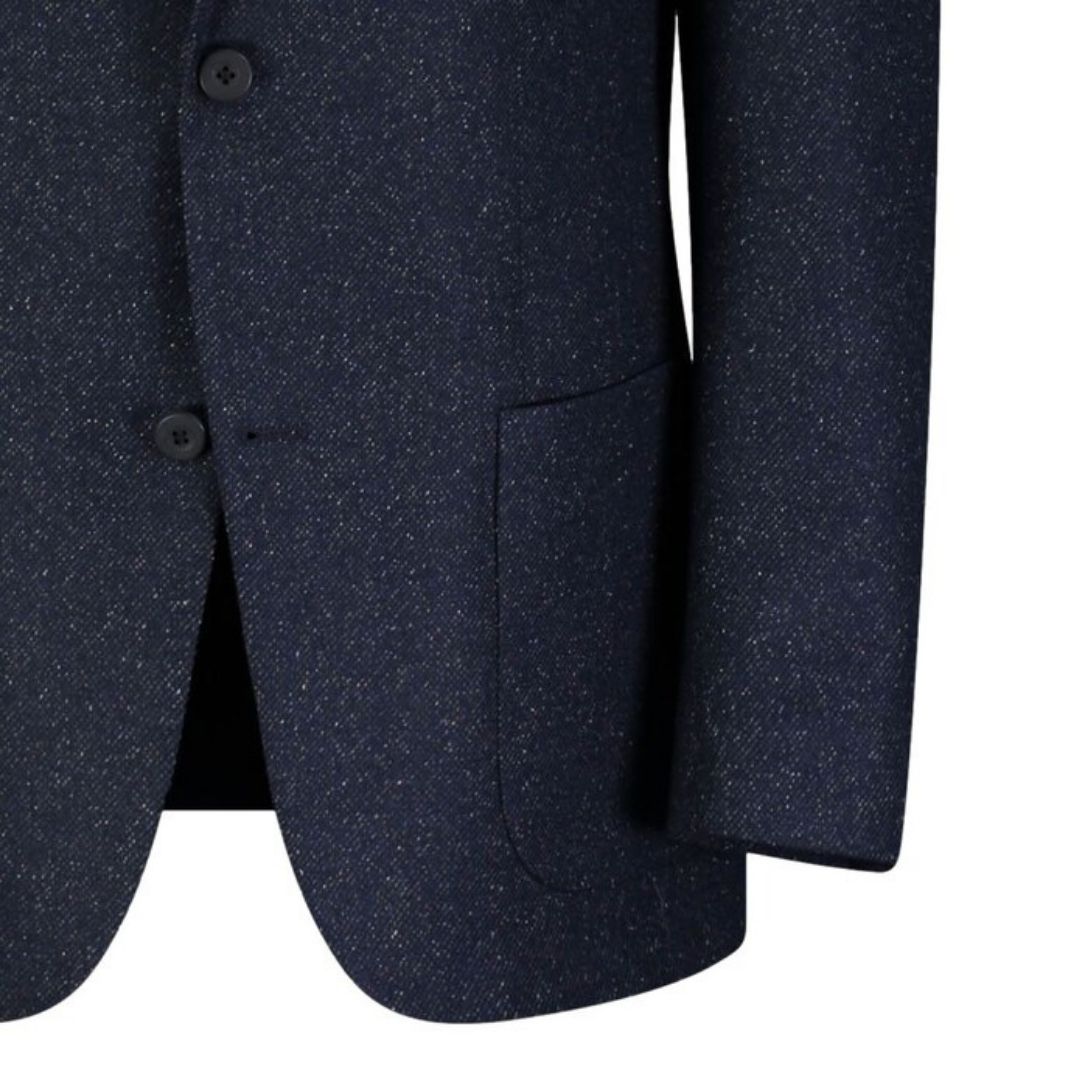 Roy Robson Wool Blend Jacket - Dark Evening Blue