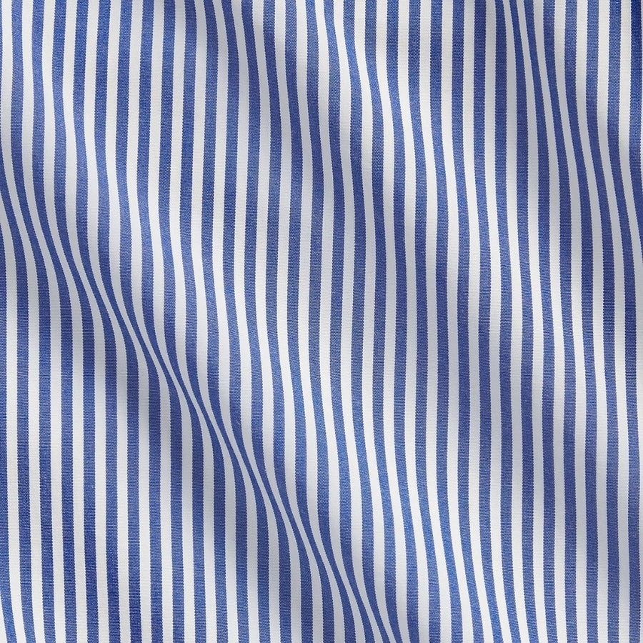 Polo Ralph Lauren Custom Fit Striped Stretch Poplin Shirt - Blue