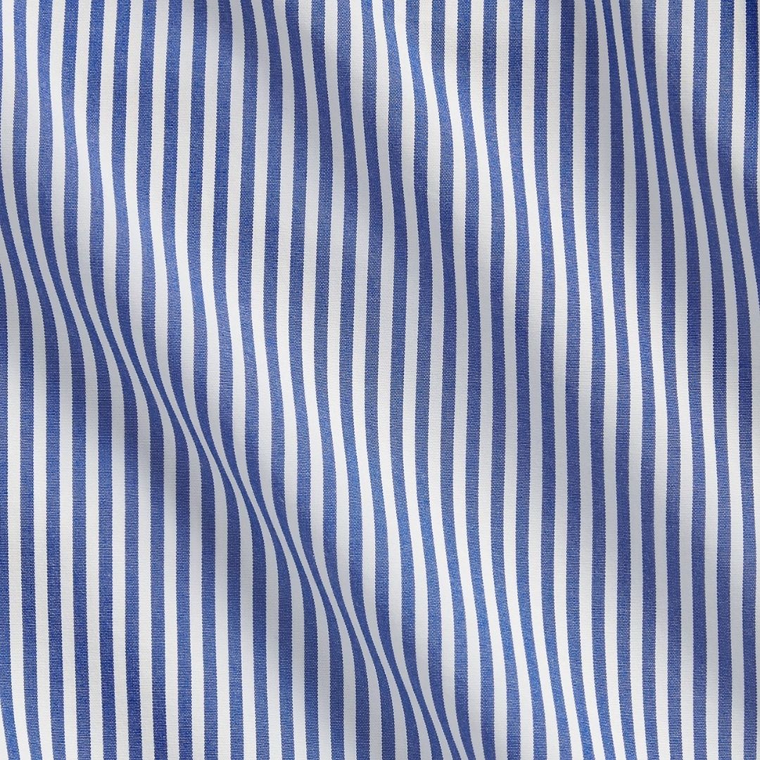Polo Ralph Lauren Custom Fit Striped Stretch Poplin Shirt - Blue