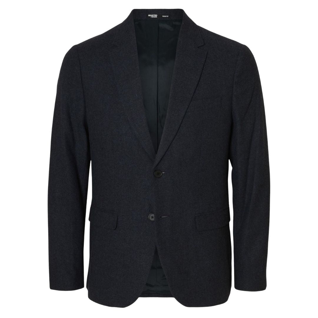 Selected Homme Wool Blend Blazer - Dk Sapphire Blue