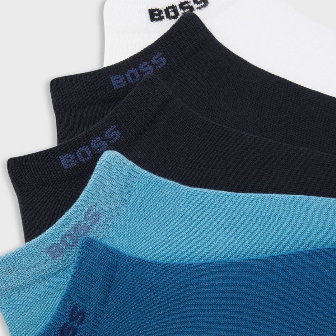 Boss 5 Pack Ankle Sock - Blue
