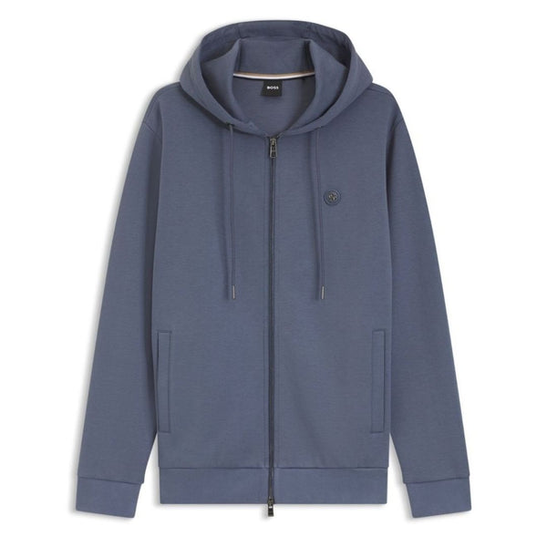 BOSS Black C-Spence Zip-Through Hoodie – Blue