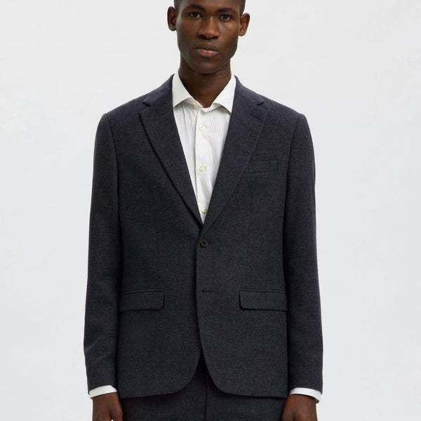 Selected Homme Wool Blend Blazer - Dk Sapphire Blue