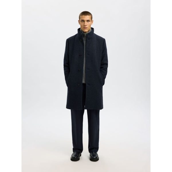 Selected Homme Wool Blend Coat - Sky Captain Blue