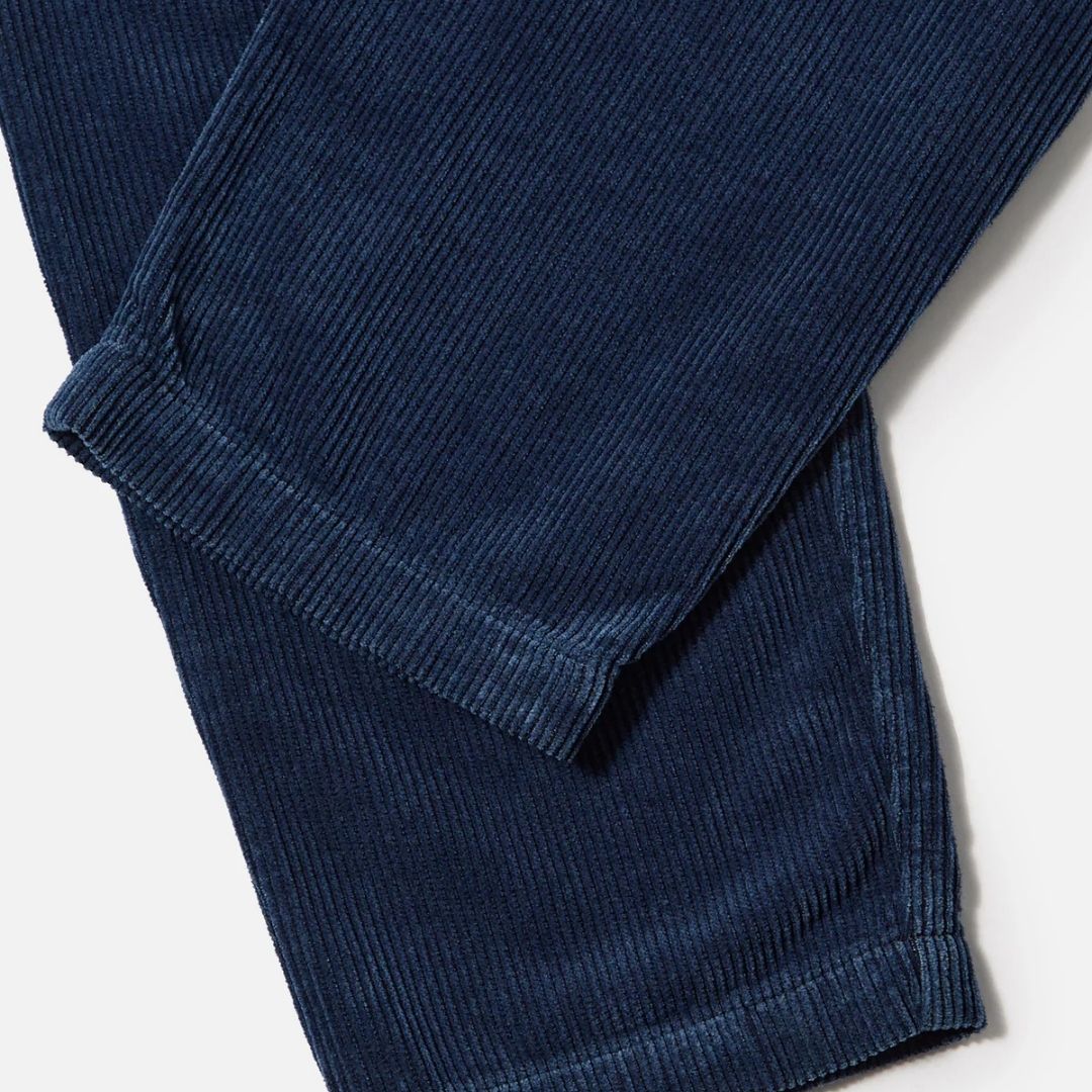Universal Works Indigo Recycled Cord Military Chino - Indigo