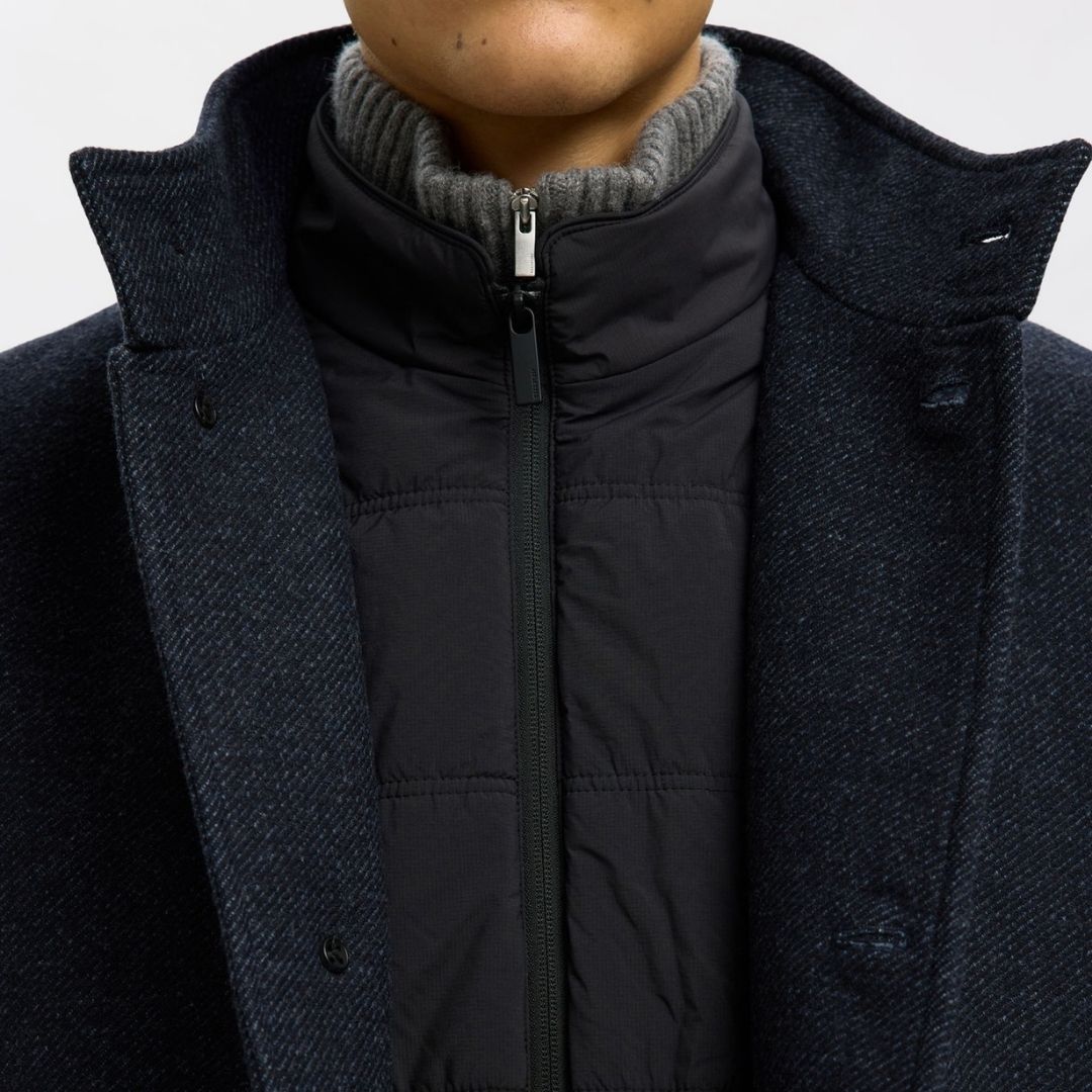 Selected Homme Wool Blend Coat - Sky Captain Blue