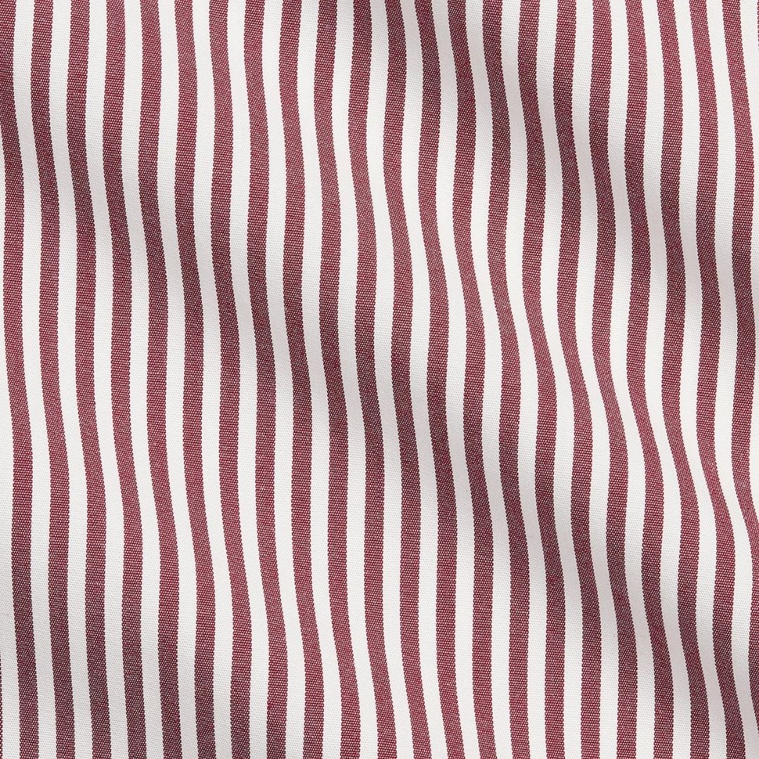 Polo Ralph Lauren Custom Fit Striped Stretch Poplin Shirt - Wine