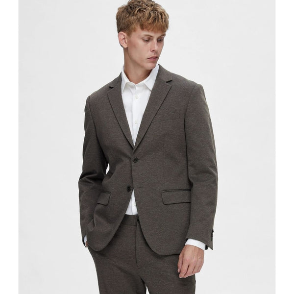 Selected Homme Wool Blend Blazer - Brown